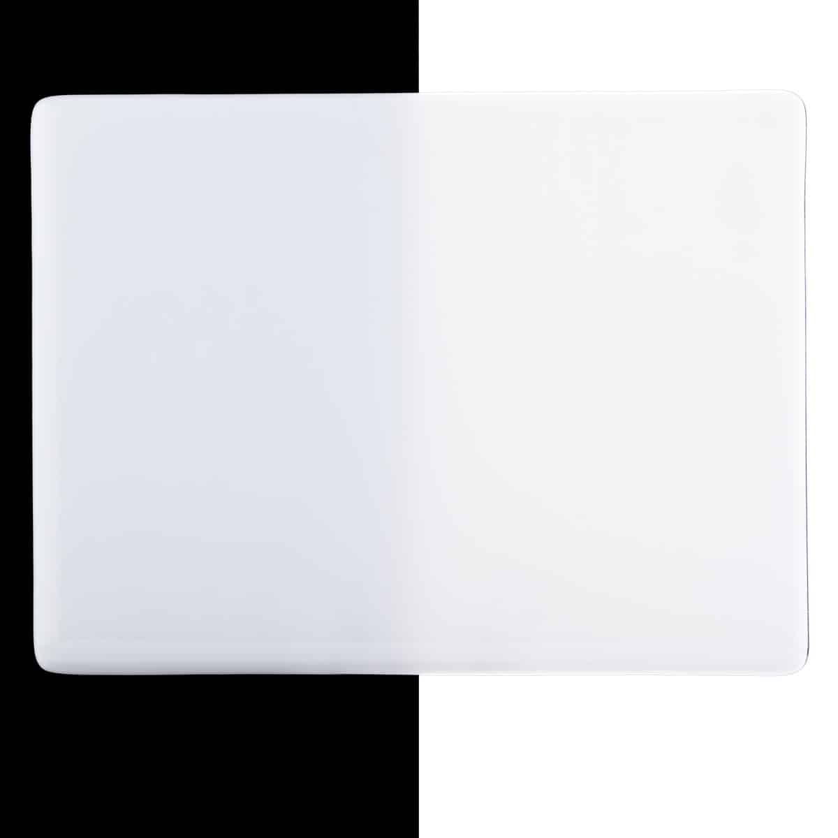 Opaque White Opal sheet glass swatch