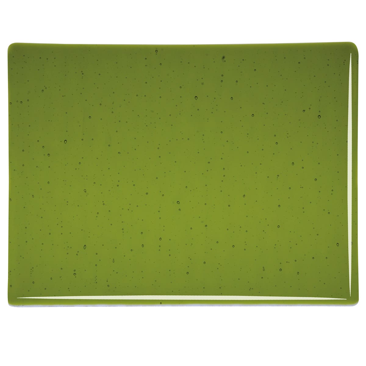 001226 Transparent Lily Pad Green sheet glass swatch