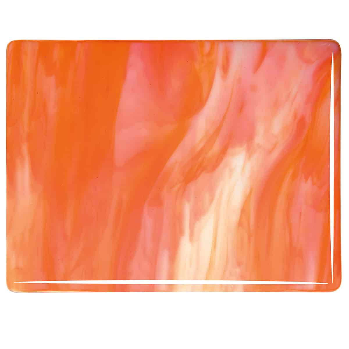 002123 White, Orange Opal