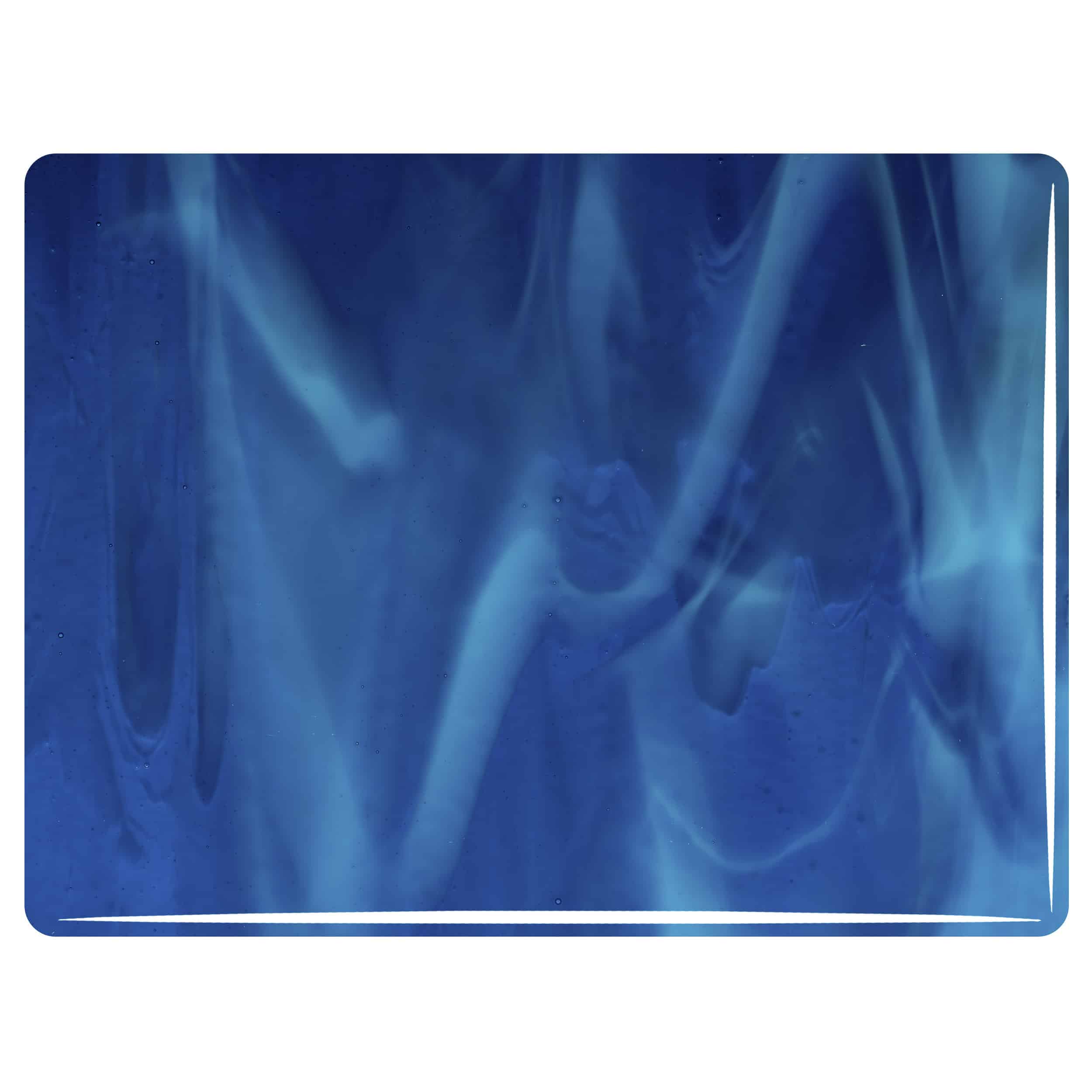 002146 Copper Blue Transparent, White Opal Streaky fused tile