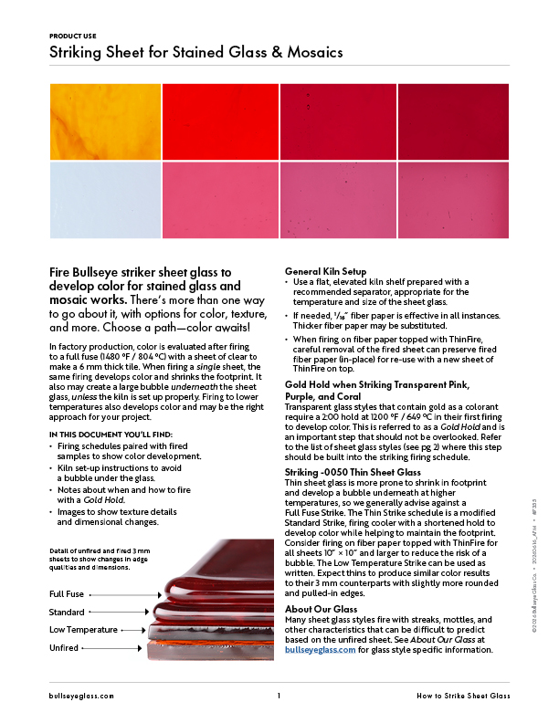 Thumbnail of the article "Striking Sheet for Stained Glass & Mosaics"