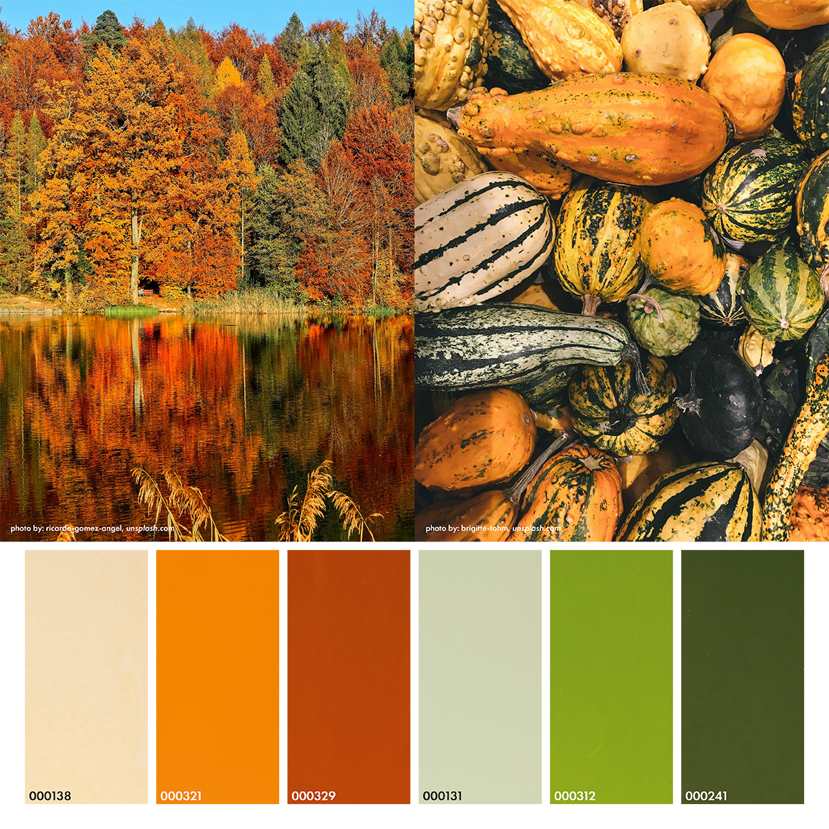 Autumn palettes in Bullseye glass, 1-4