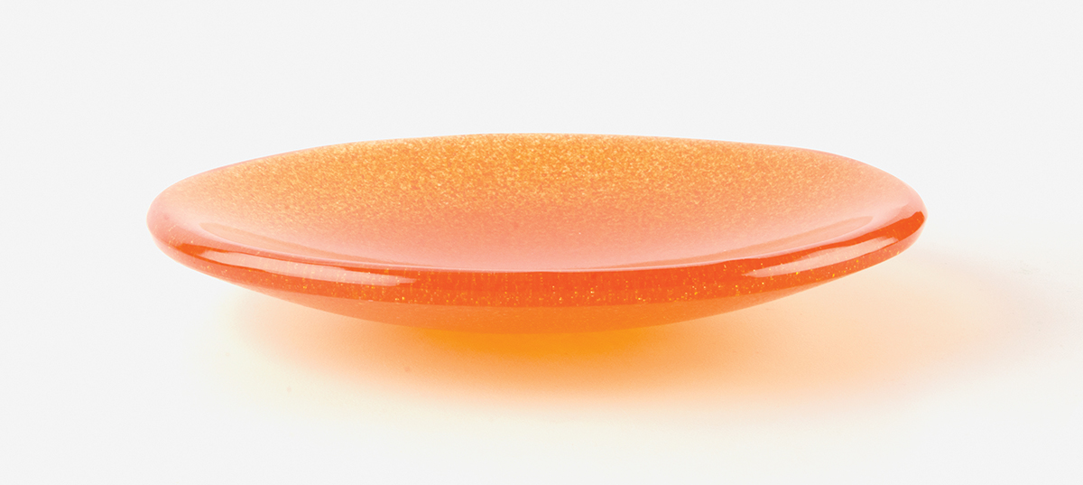 orange kilncast bowl