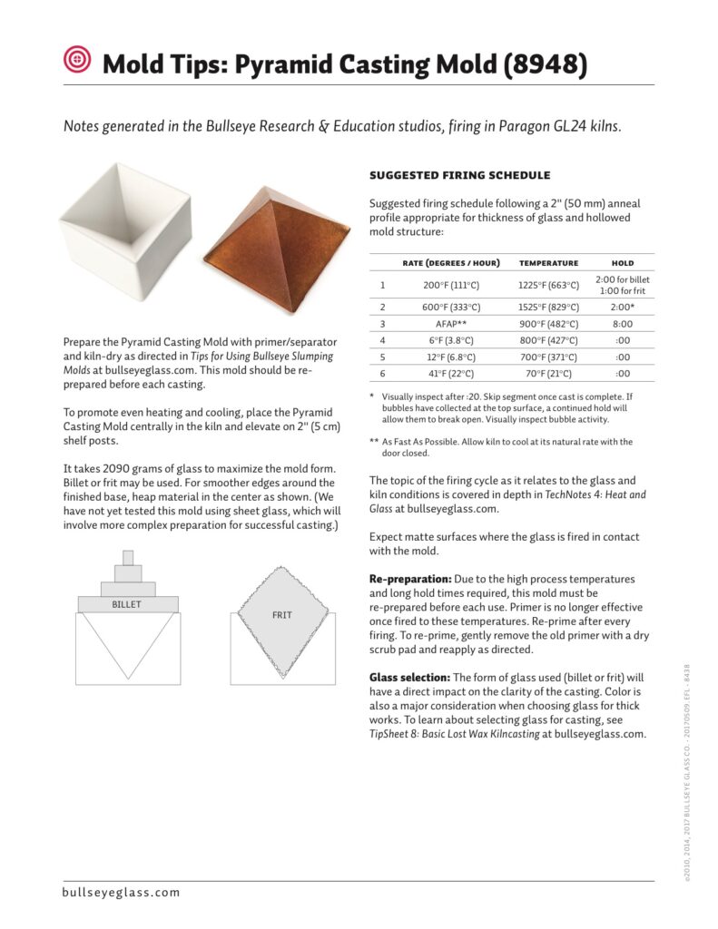 Bullseye Glass | Mold Tips | Pyramid Casting Mold (8948)