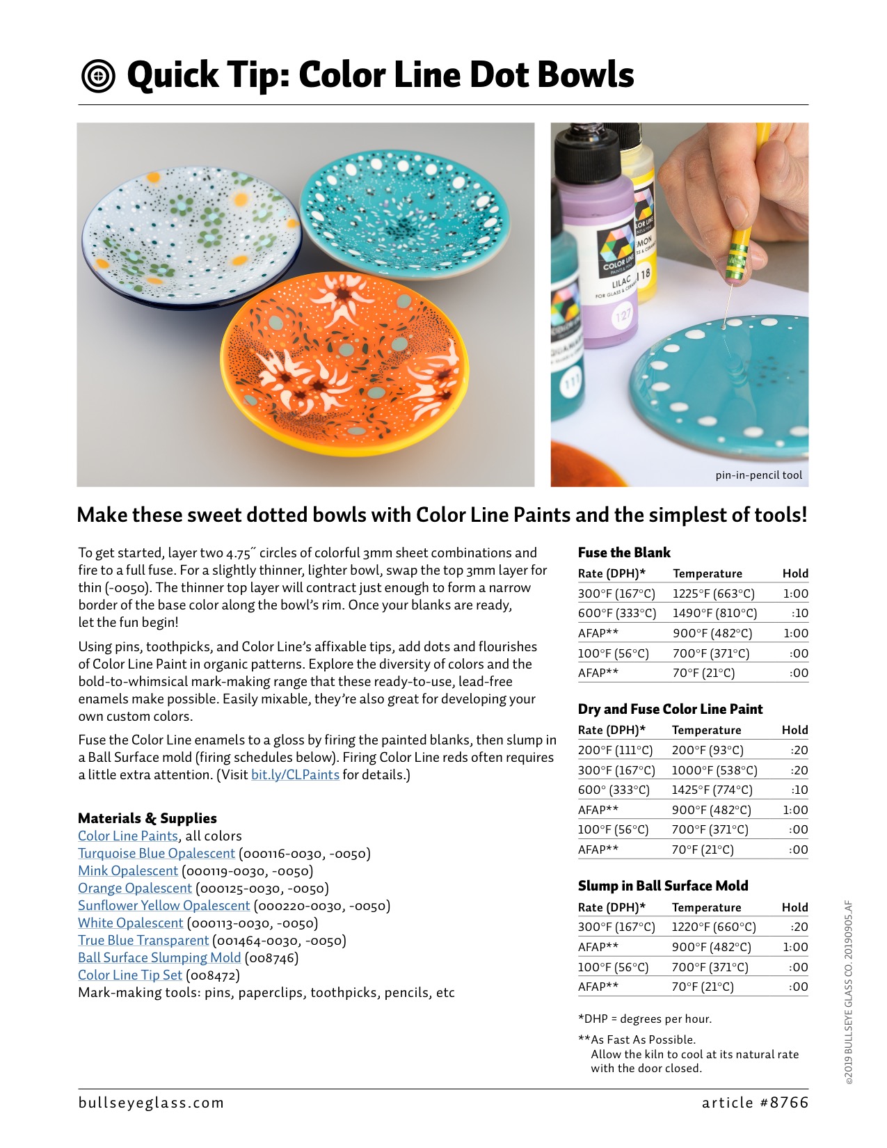 Color Line dot bowls