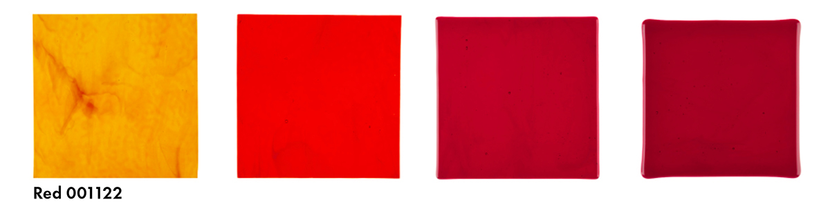 An example of the transformation of color through the striking process